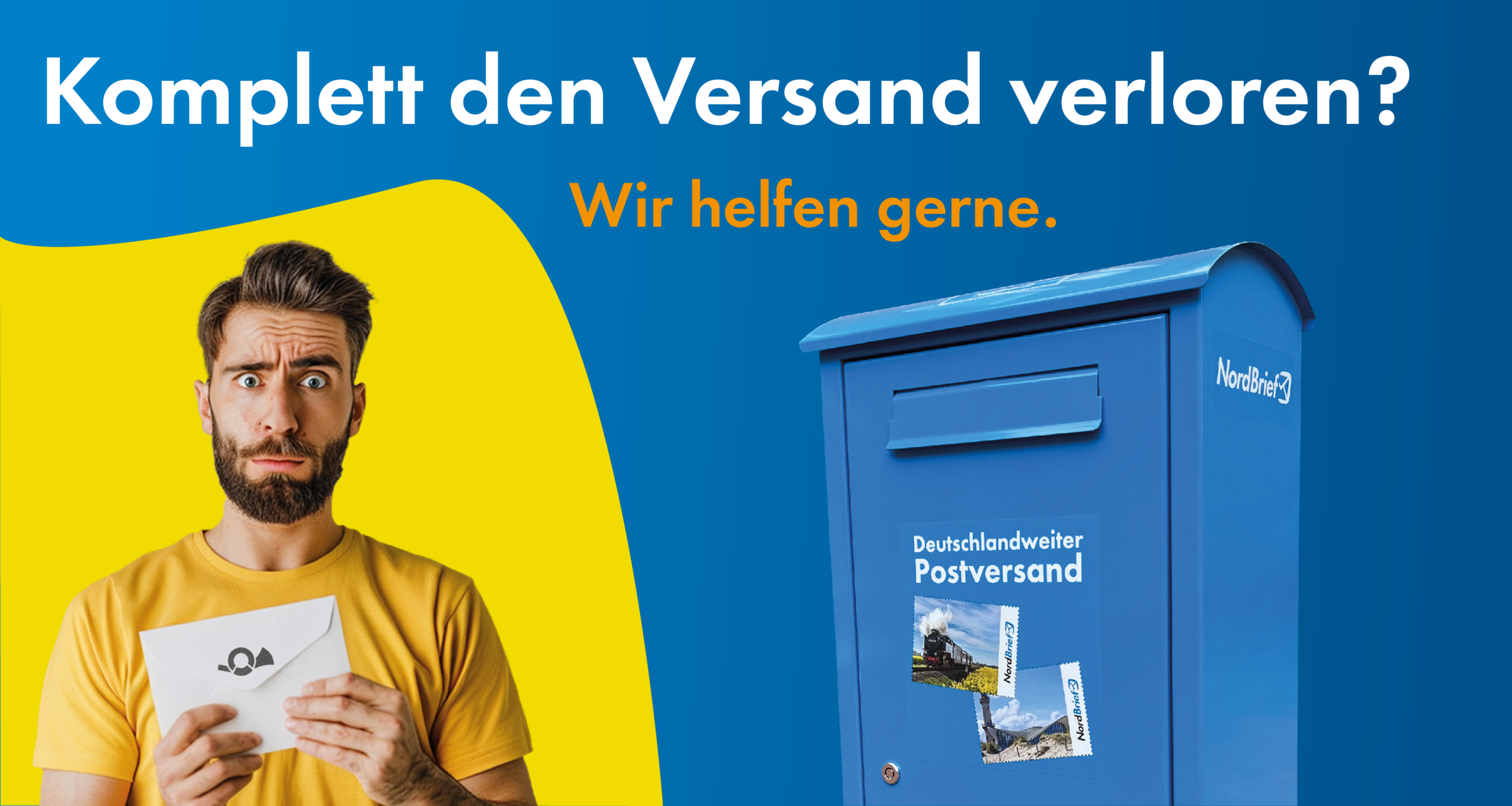 Komplett den Versand verloren? Wir helfen – mit deutschlandweitem Postversand von NordBrief.